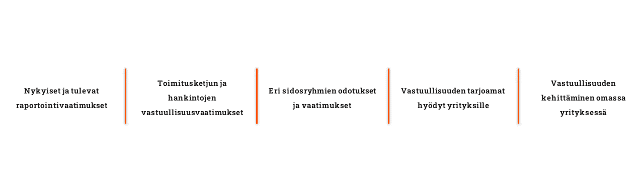 Koulutuksen teemat eriteltyna