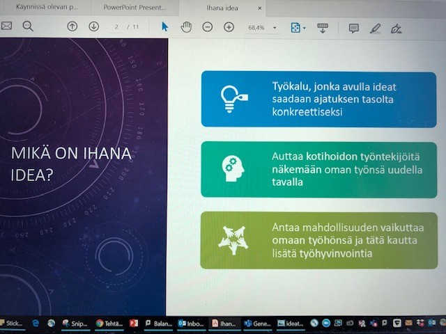 Ihana idea -työkalu on osa innovaatiopolkumallin kehittämistyötä.