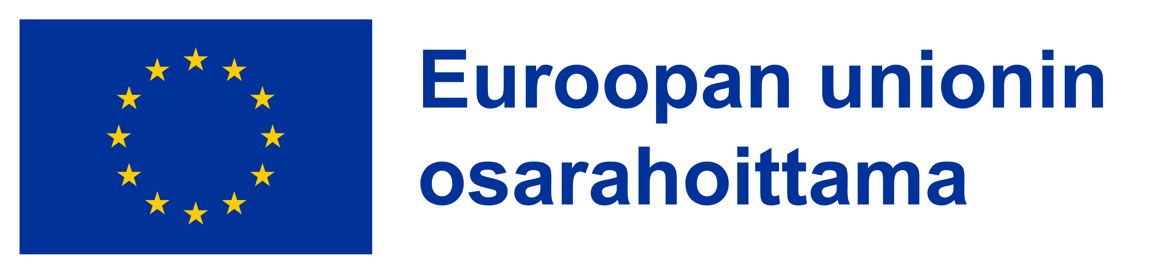 Euroopan unionin lippulogo ja teksti Euroopan unionin osarahoittama. Työelämä nyt ja tulevaisuudessa -tapahtuman järjestävät Metropolian kolme hanketta.