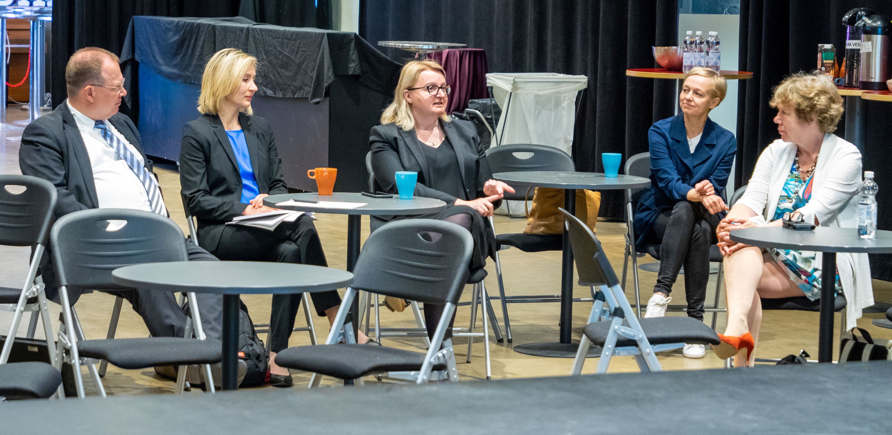 Pictured from left: Vesa-Pekka Poutanen, Helmi Soosaar, Katarina Ivanković-Knežević, Mia Vainikainen, Riitta Konkola