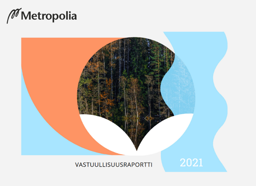 Metropolian vastuullisuusraportin kansikuva.