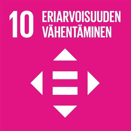 YK: kestävän kehityksen tavoitteet: 10 Eriarvoisuuden vähentäminen.