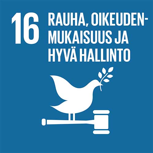 YK:n kestävän kehityksen tavoitteet: Rauha, oikeudenmukaisuus ja hyvä hallinto