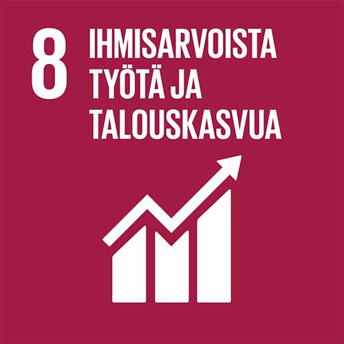 YK:n kestävän kehityksen tavoitteet: Ihmisarvoista työtä ja talouskasvua