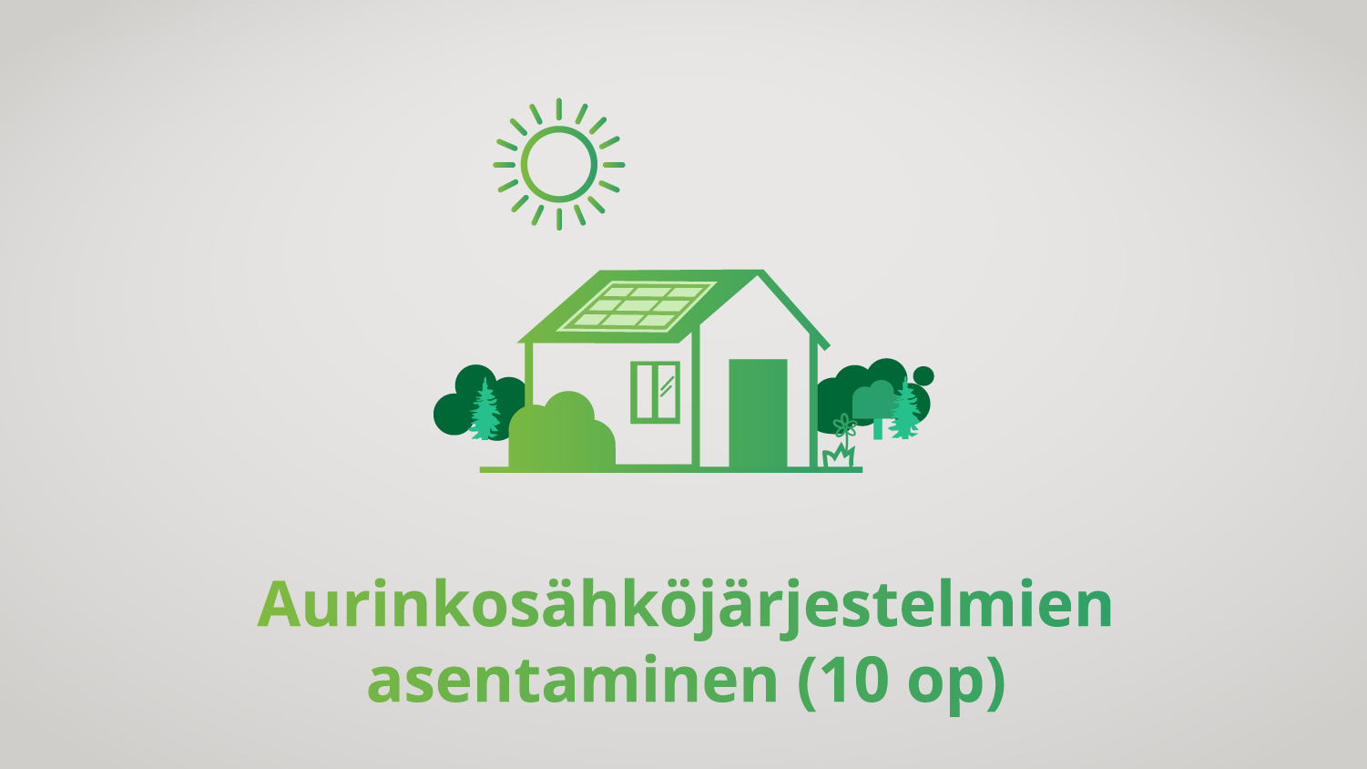 Bannerikuva koulutukselle Aurinkosähköjärjestelmien asentaminen