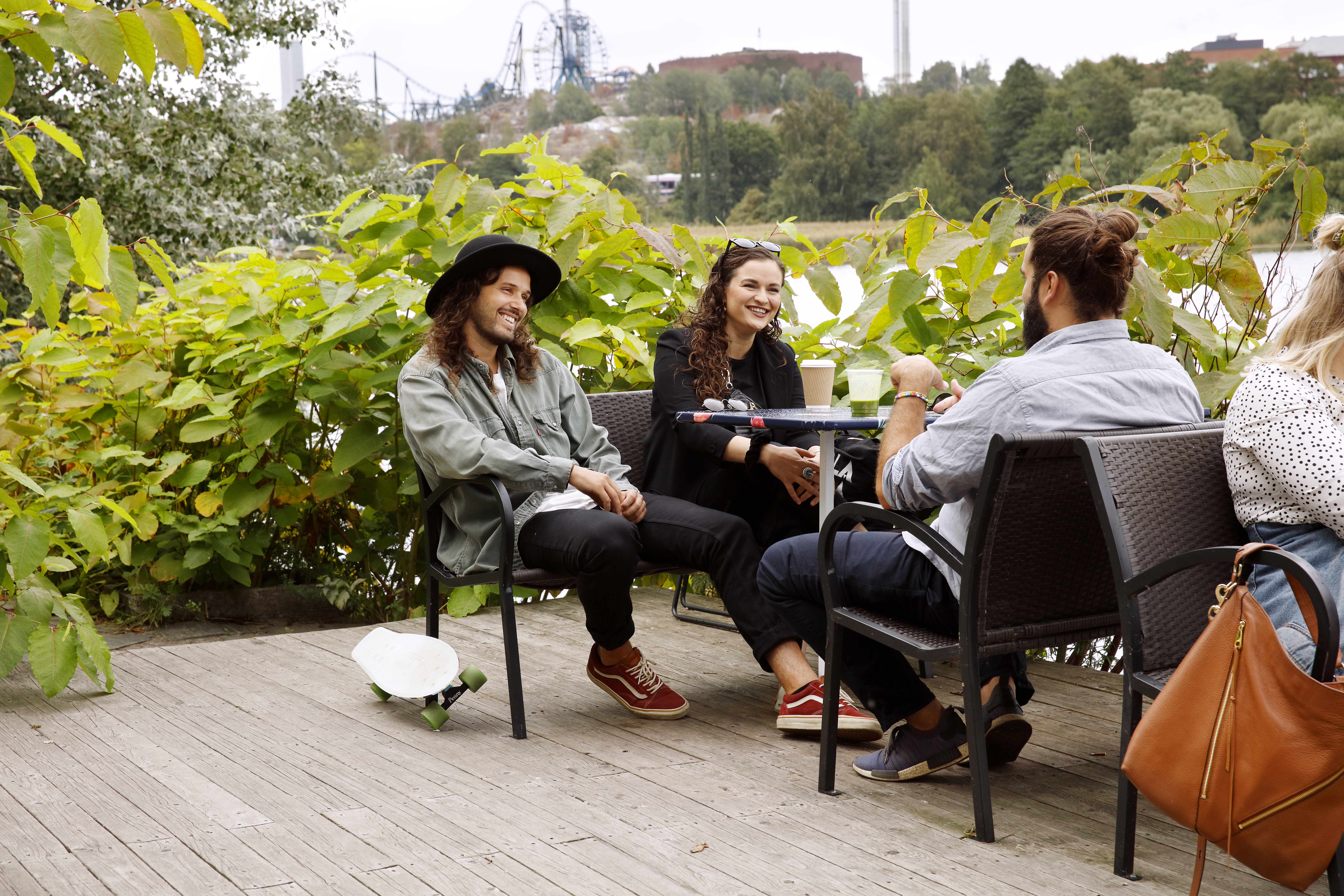 People having coffee at outside