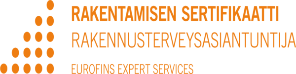 Rakentamisen sertifikaatti - rakennusterveysasiantuntija. Eurofins Expert Services.