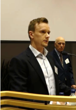 Lauri Maristo at the Metropolia's Alumni gathering event.
