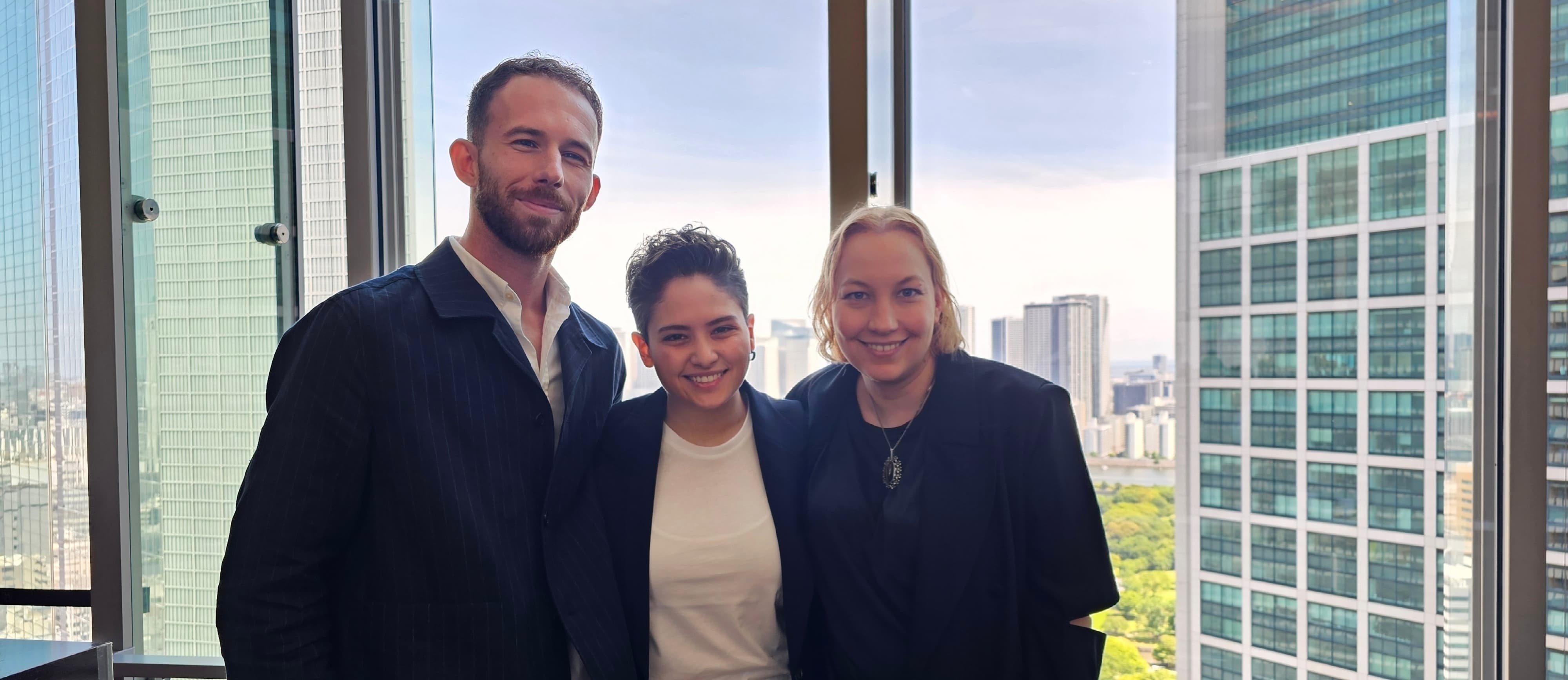 Pictured: Erson Halili, Narmeen Marji and Päivi Keränen