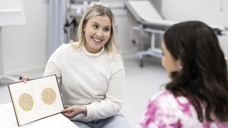 Nurse Checking Colorvision