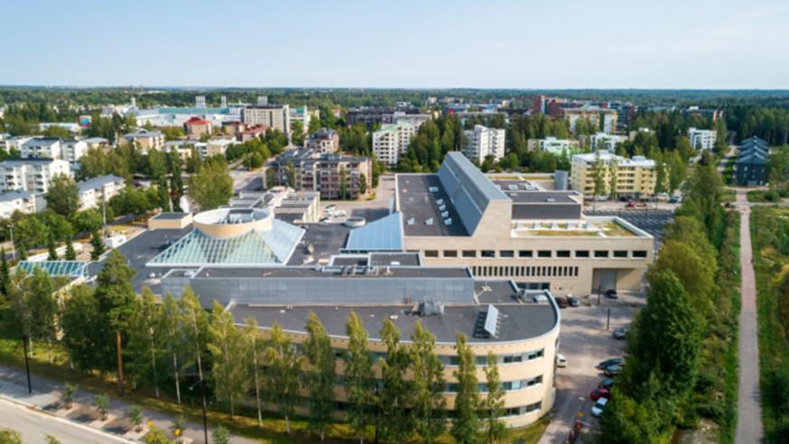 Metropolia Myyrmäki University of Applied Sciences viewed from above.