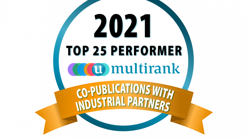 U-Multirank's Co-Publications with Industrial Partners badge