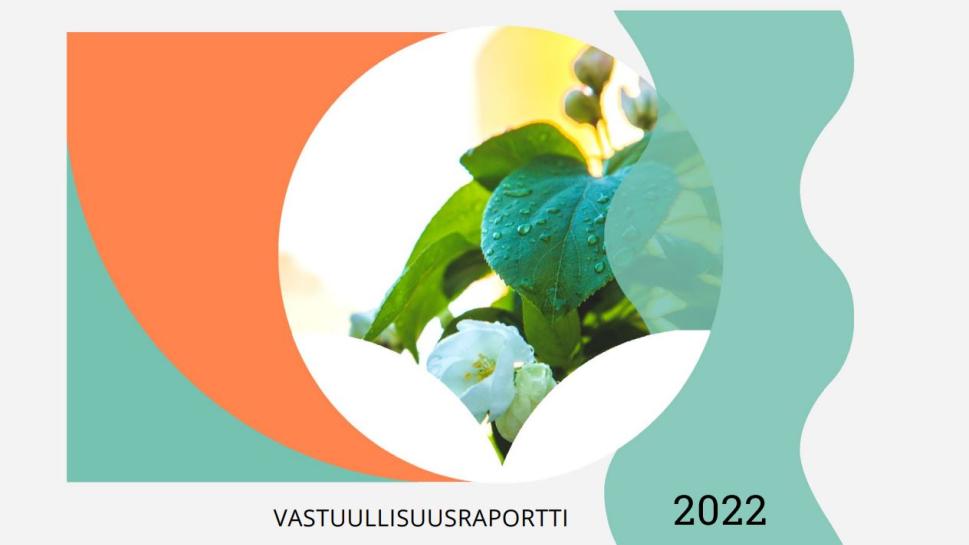 Vastuullisuusraportti 2022-teksti ja grafiikkaa