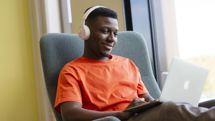 A student studying.