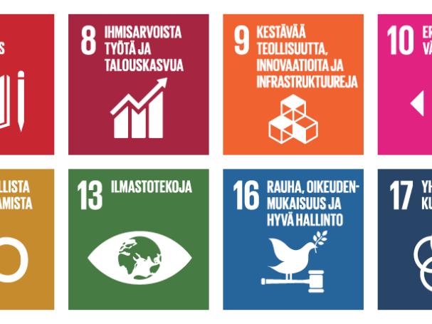 Metropolialle olennaisimmat YK:n kestävän kehityksen tavoitteet