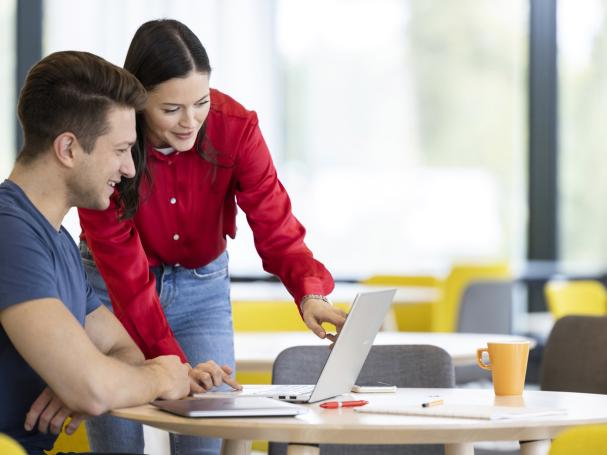 Students in front of a computer