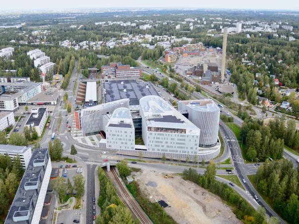 Myllypuron kampusalue ilmasta käsin kuvattuna