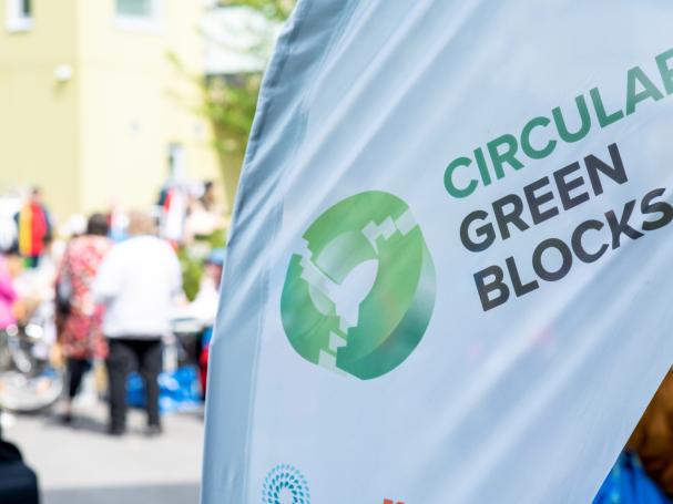 A photo of an outdoor event organised by the Circular Green Blocks team.