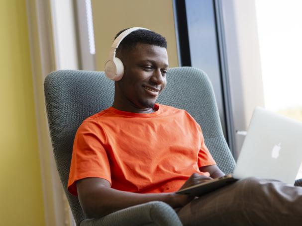 A student studying.