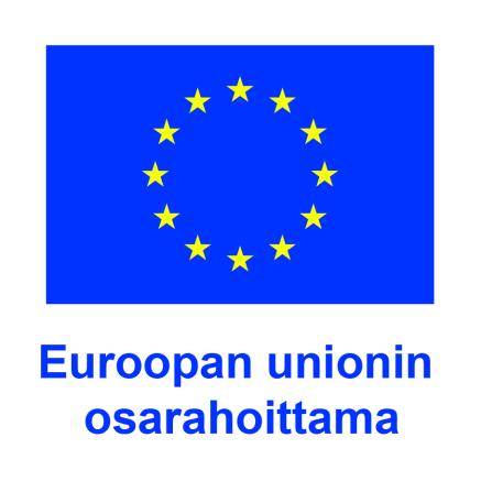 Euroopan unionin osarahoittama Kuva Euroopan unionin lipusta ja teksti Euroopan unionin osarahoittama