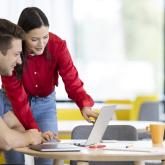 Students in front of a computer