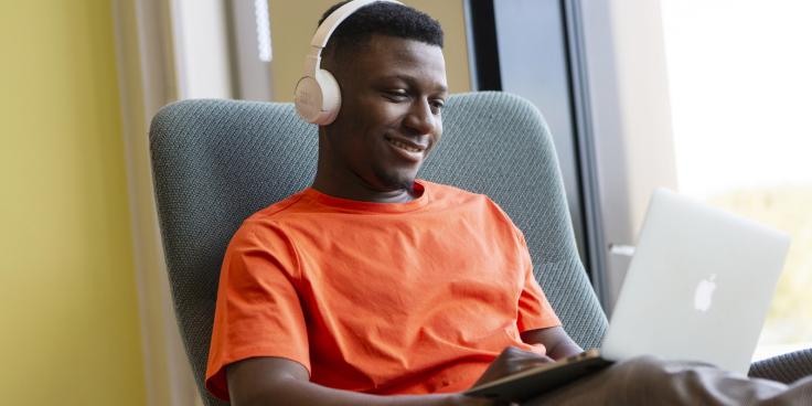 A student studying.