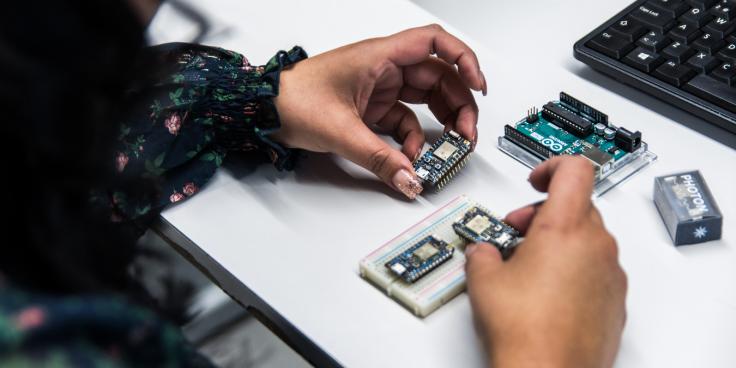 Semiconductor pieces.