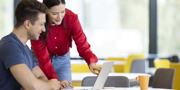 Students in front of a computer