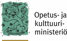 Opetus- ja kulttuuriministeriön logo.