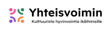 Yhteisvoimin – Kulttuurista hyvinvointia ikäihmisille -logo.