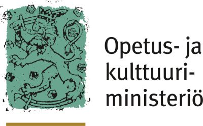 Opetus- ja kulttuuriministeriön logo.
